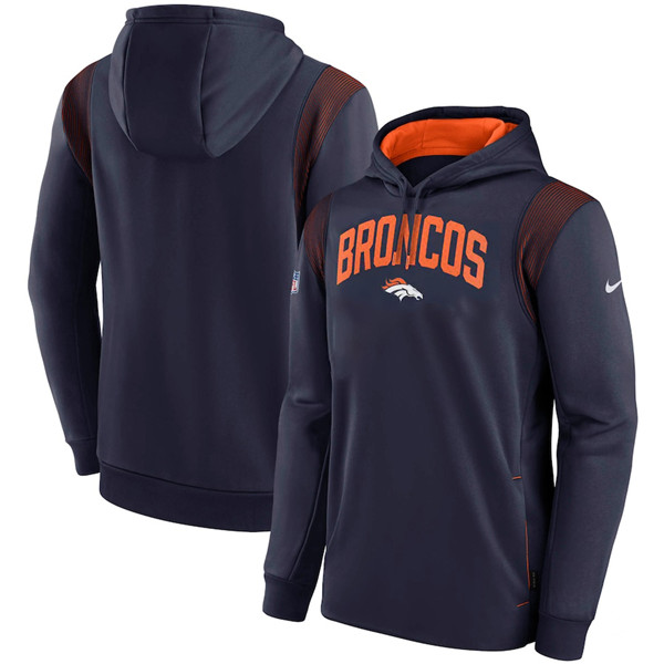 Men's Denver Broncos Navy Sideline Stack Performance Pullover Hoodie,We sell and wholesale Men's Denver Broncos Navy Sideline Stack Performance Pullover Hoodie on line form chian!